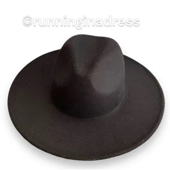 NWOT Free People Clean Slate Felt Adjustable Hat In Color Black Size One Size